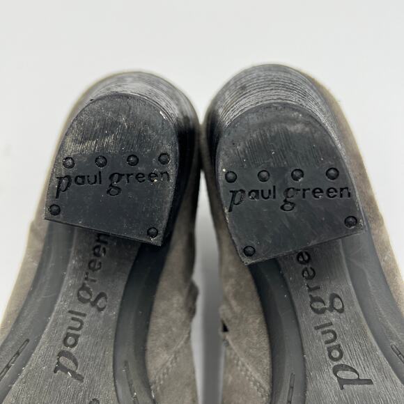 Paul Green Delgado Ankle Booties Gray Suede Size 6.5 - Picture 6 of 8